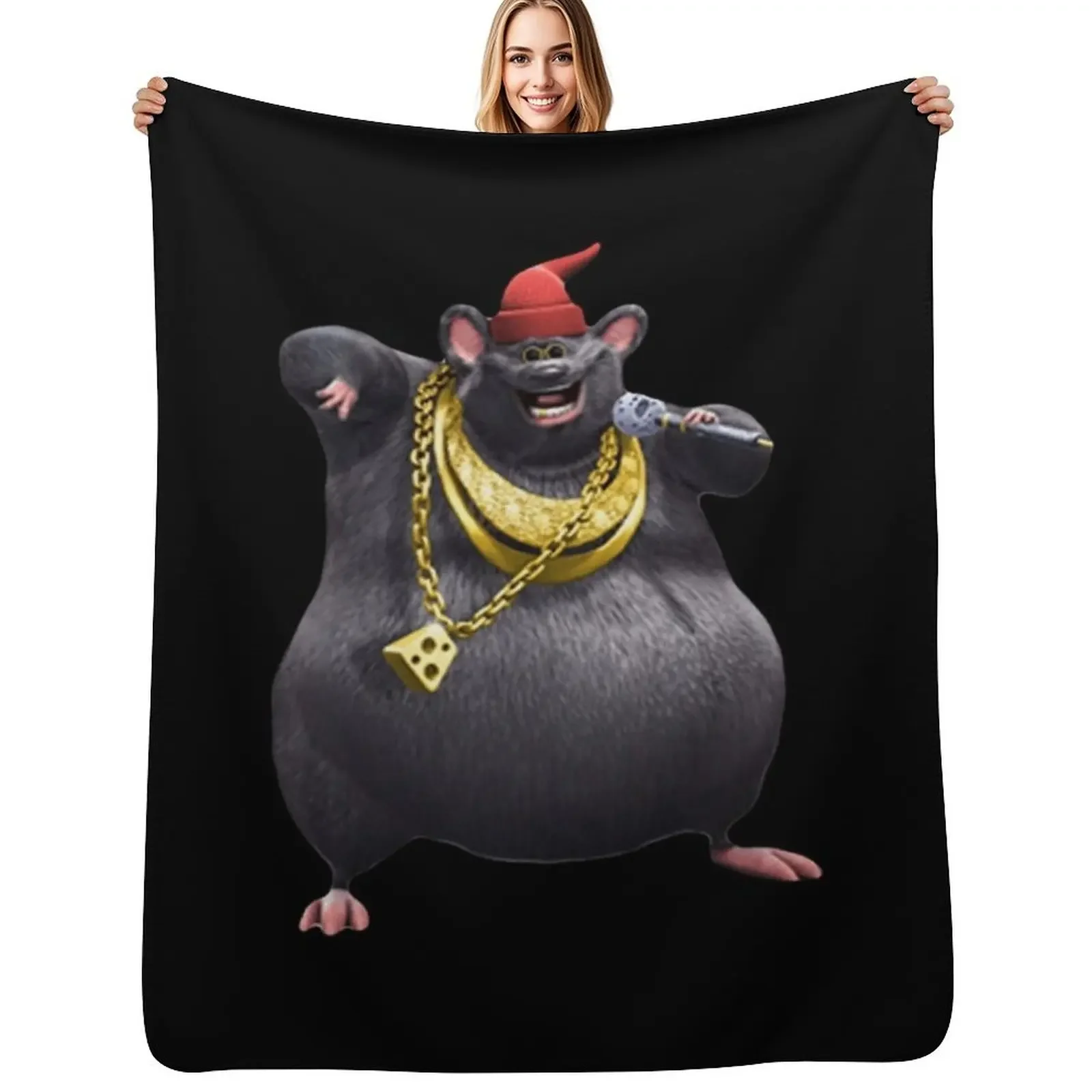 

Biggie Cheese Rat Throw Blanket Flannel Decorative Throw Blankets Sofas Of Decoration Travel Blanket