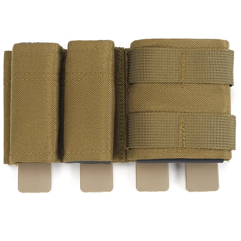 5.56 9mm 1+2 Magazine Pouch Wedge Insert Shorty Mag Bag MOLLE M4 G17 AR15 Airsoft Belt Vest Gear with Clip