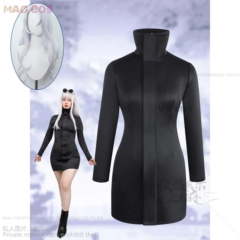 

Костюм для косплея по мотивам аниме Kaisen, школьная форма черного цвета с чёрными очками, солнцезащитные очки, длинные парики, цвет голубой/черный