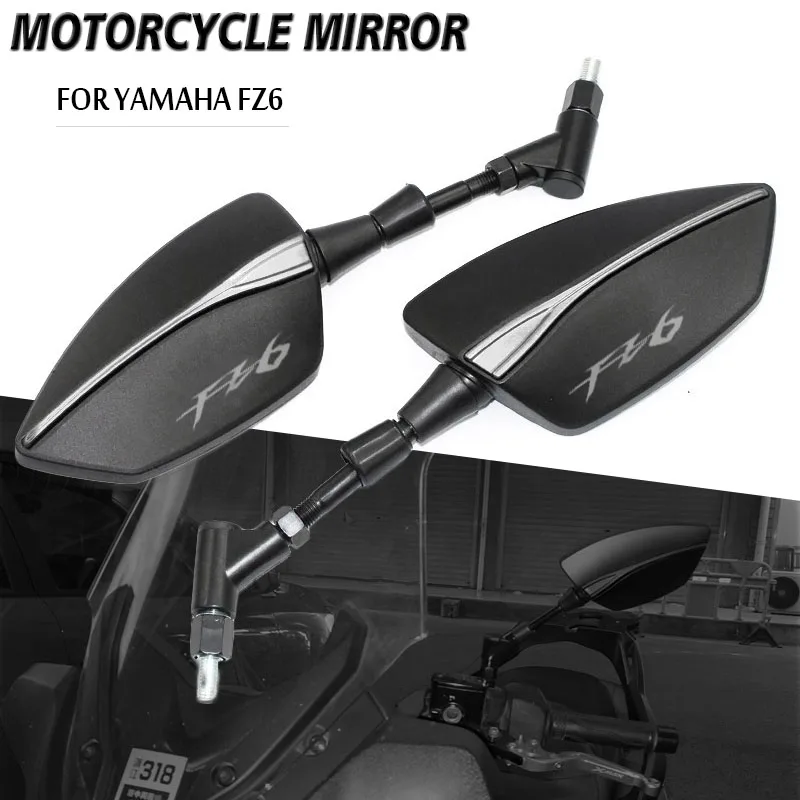 Universal Motorcycle mirror CNC side Rearview Blue Anti-glare Fit For FZ6 FZ-6 FZ6N FZ6S FAZER