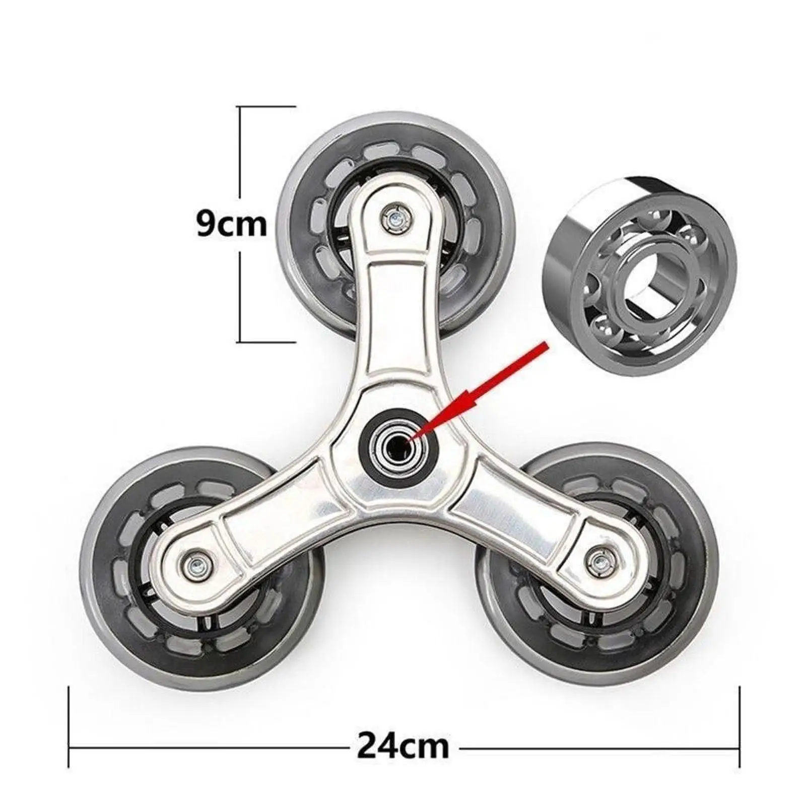 Stair Climbing Wheels PU and Stainless Steel 47mm Axle Fit Practical Replacement Casters for Transport and Work Cart
