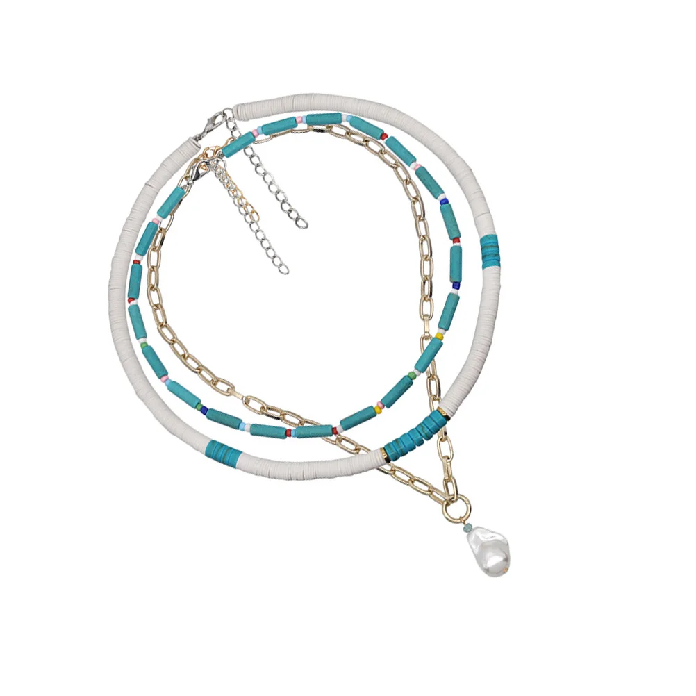 1Pcs Multi-Layer Bohemian Style Necklace Exquisite Pendant Fine Workmanship Lady Jewelry Decorative Neck Chain for Women