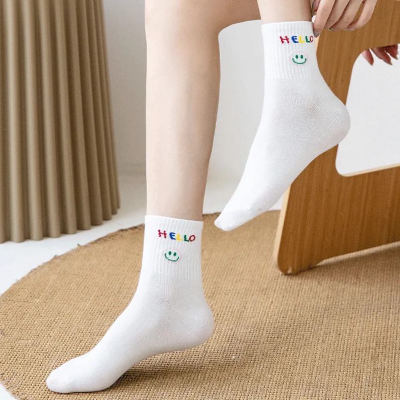 

Cute Astronaut Socks Funny Women Ladies Creative Short Socks Heart Kawaii Bear Smile Face Happy Short Sock Japanese Harajuku