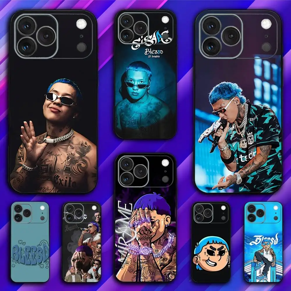 

Rapper B-Blessd Cantante Phone Case For iPhone 17,16,15,14,13,12,11,Pro,Max,Plus,X,XS,SE4,E,Mini,Soft Black Case