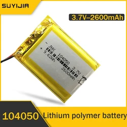 104050 Battery 2600mAh 3.7V Lithium Polymer Battery Smart GPS MP3 MP4 Driving Recorder LED Light Remote Control Battery