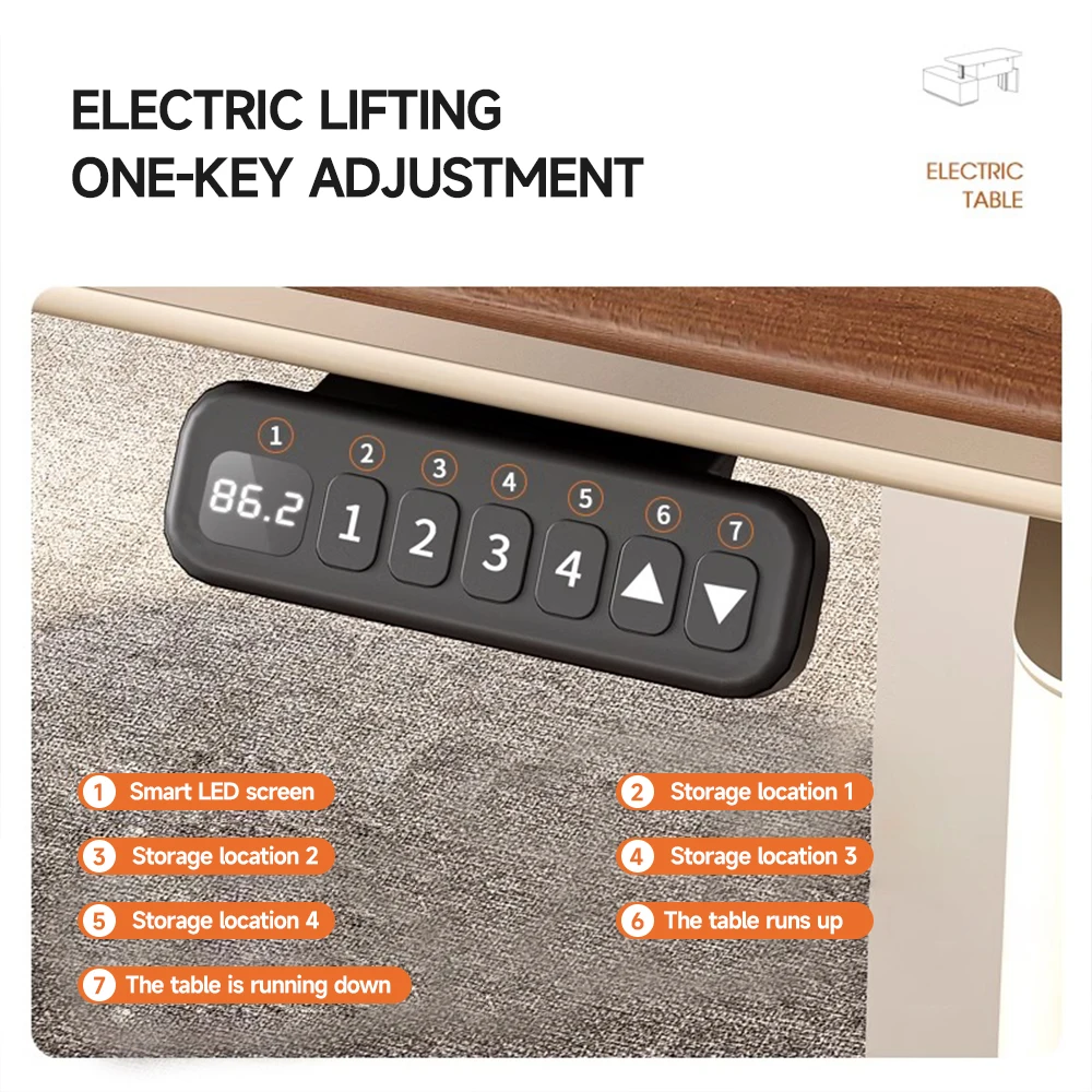 Premium Modern Design Luxury Modular Standing Table Adjustable Height Wooden Desk Office Furniture