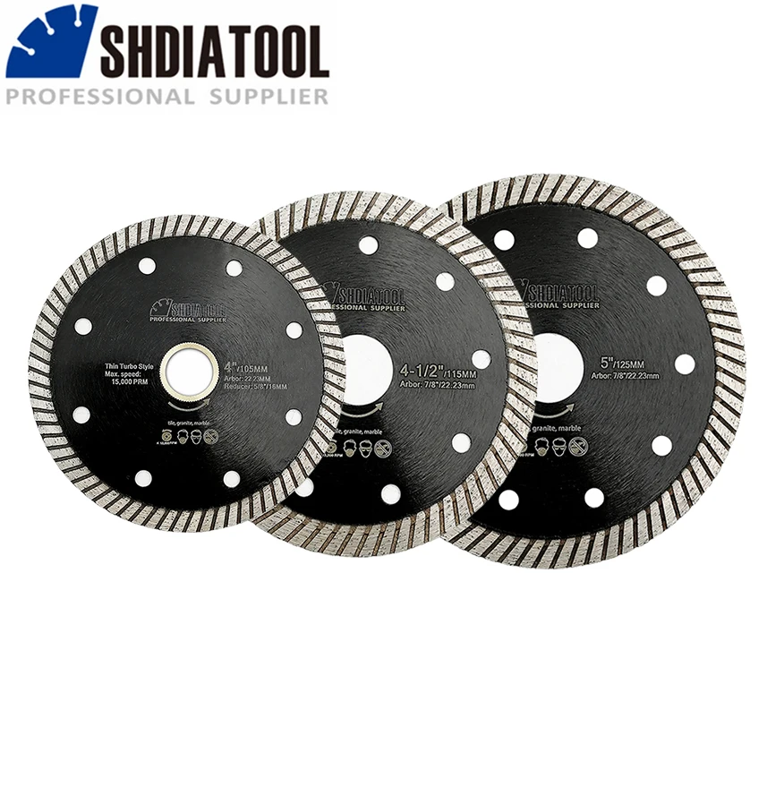 

SHDIATOOL 4/4.5/5inches Diamond Saw Blade Tile Cutter Ceramic Porcelain Marble Superthin Cut Plate 105/115/125mm Cutting Disc