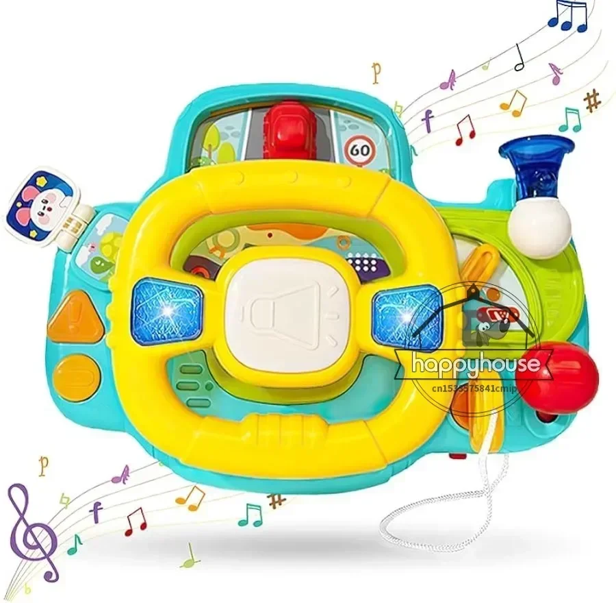 

Baby Steering Wheel for Car Seat Toys Steering Wheel with Music Fliip Up Mirror Crib Car Seat Toys Motoring Steering Wheel Toys