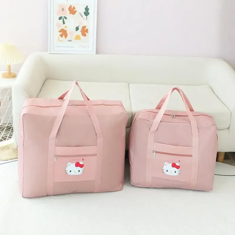 

Hello Kittys Travel Bag Thickened Cartoon Large Capacity Trolley Box Portable Storage Bag Bags for Woman Duffle Bag