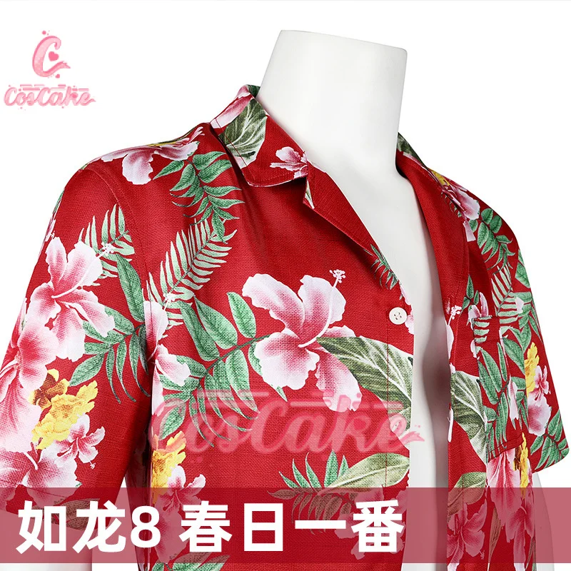 Game Kasuga Ichiban Cosplay Like a Dragon: Infinite Wealth Cosplay costume T-shirt Short-sleeved shirts Prop Party play For Men