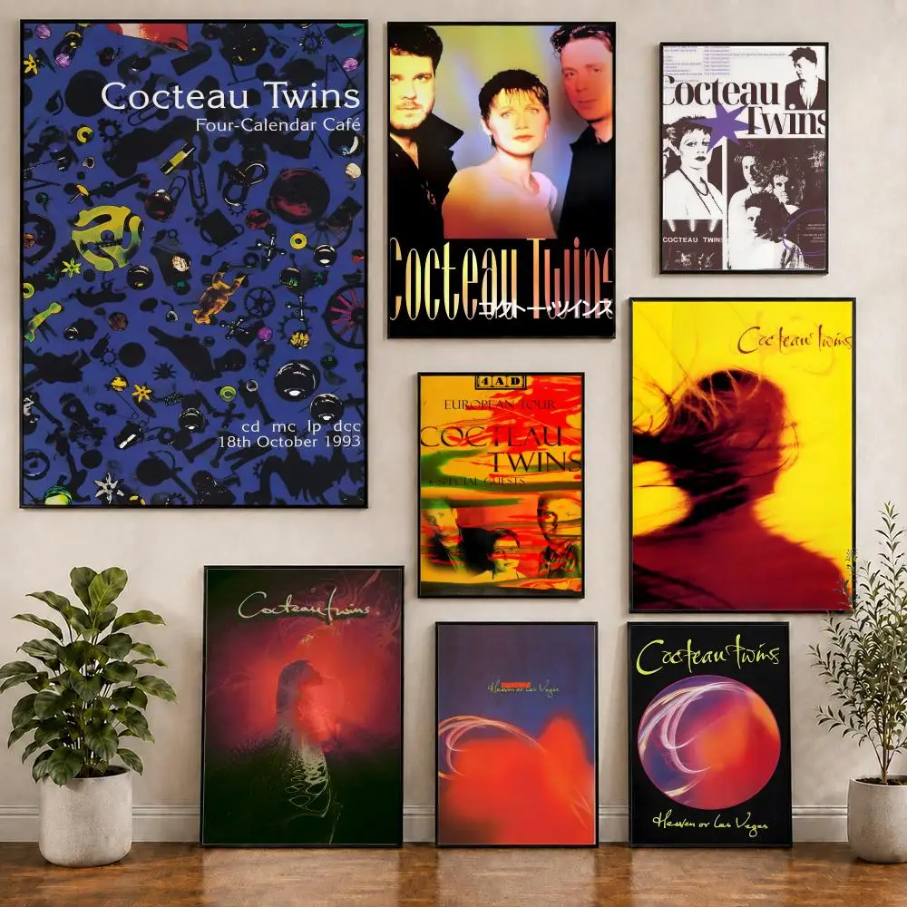 Band Cocteau Twins Dream Pop Poster PVC HD Abziehen und Aufkleben Modernes Poster für Zuhause, Büro, Wohnzimmer, Esszimmer, Wanddekoration