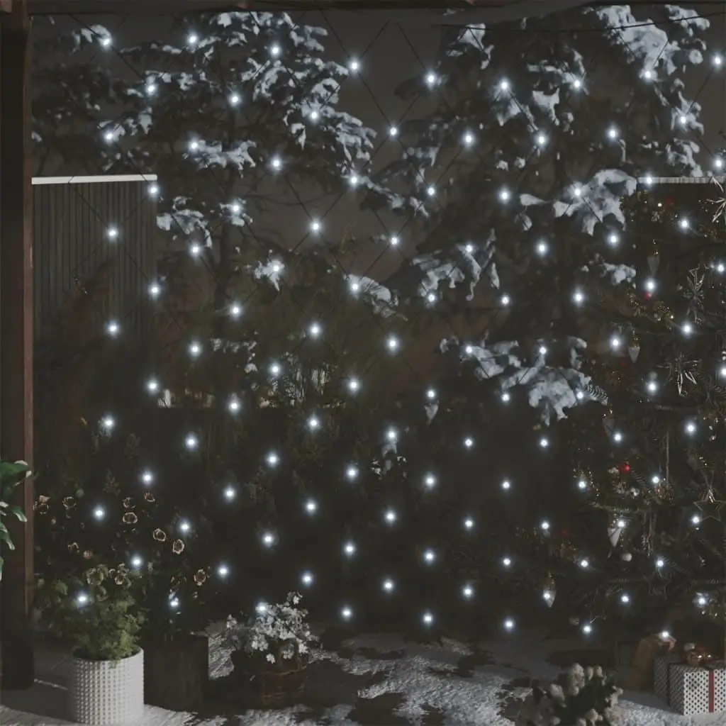 204 Cold White Christmas Net Lights 9.8'x6.6' for Indoor & Outdoor Decor