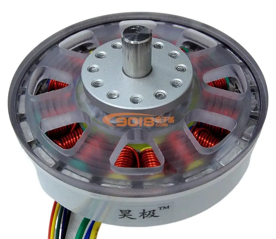 200W solid shaft 10MM flat disc permanent magnet three-phase DC brushless motor motor with Hall