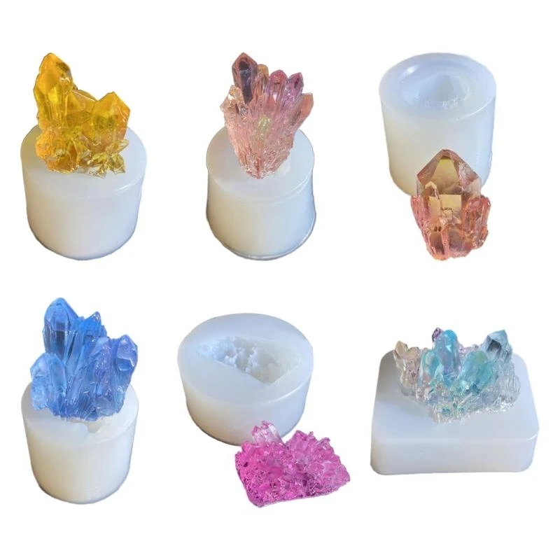 f42f diy الكريستال الكتلة العفن الراتنج الايبوكسي قالب السيليكون القالب ديي الحرف الايبوكسي العفن