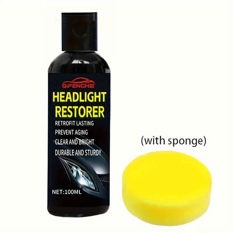 Headlight Repair Liquid - Including Plastic Applicator, Transparent Headlight Repair Liquid for Repair Oxidation, Blurred and Ye