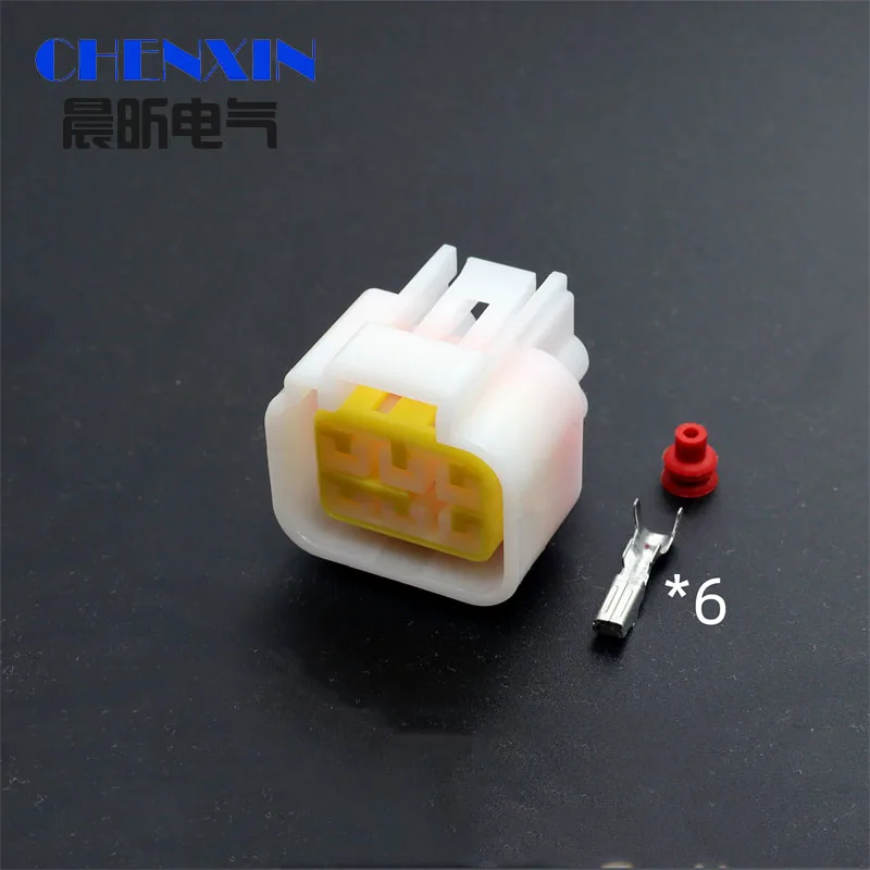 

car accessory FW-C-6M-B FW-C-6F-B 6 Pin Waterproof Electrical Wire Connector Door Glass Lifter Wiring Socket For Cars