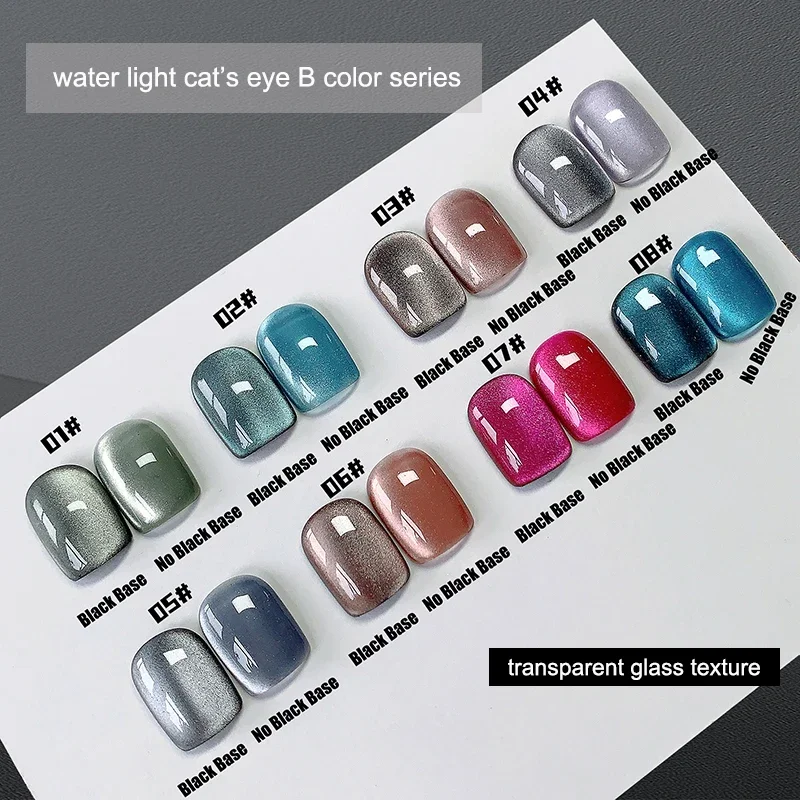 7.5ML Water Light Cat Eye Gel Semi Permanent Soak Off Holographic Crystal Magnetic Gel Polish For Nail Art DIY Decoration