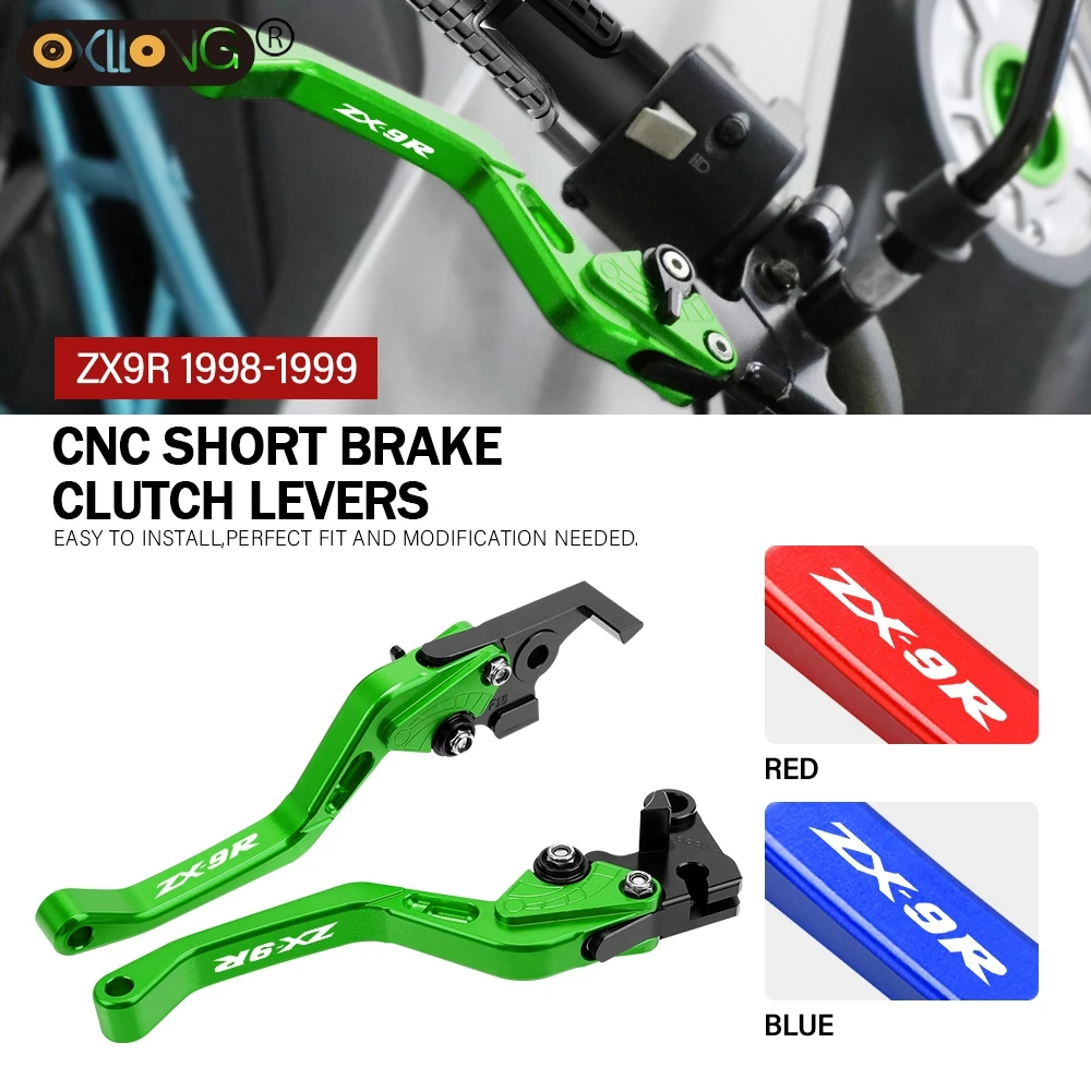 

CNC Aluminum Motorcycle Short Brake Clutch Levers Accessories Parts For Kawasaki ZX9R ZX-9R ZX 9R 1998-1999