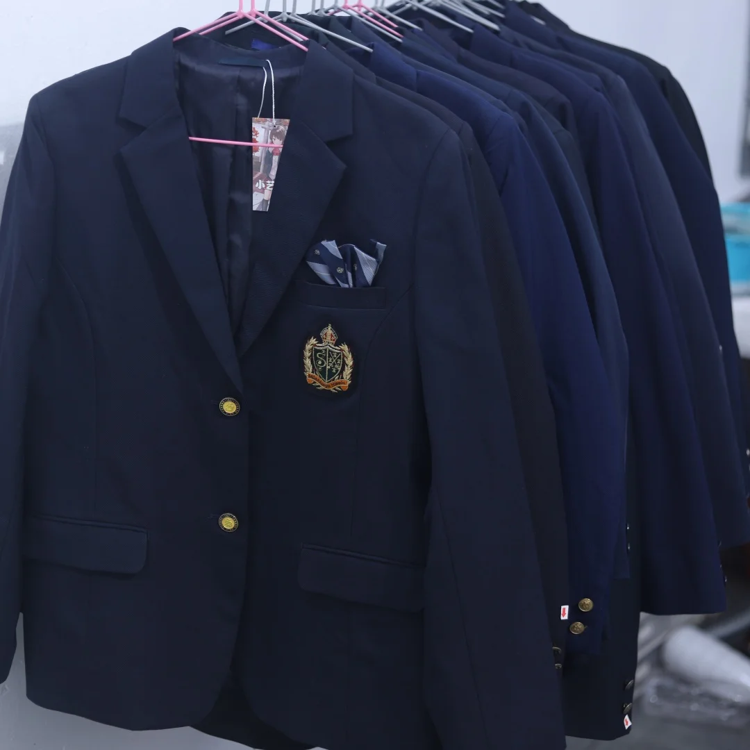 Vintage Japanese Made Single-Button No-Collar Waist-Cinched Princess Line Suit Jacket And Straight-Pant Work Uniform Set