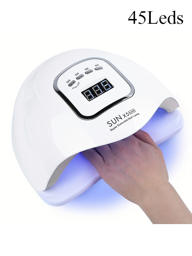 SUN X5MAX UV LED Nail Dryer Lamp Fast Drying Gel Polish Nail Phototherapy Machine 45 LEDs Professional Manicure Salon Equipment