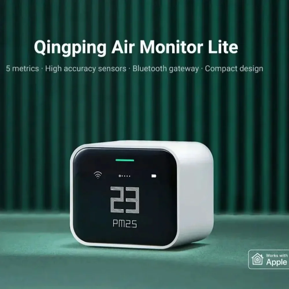 Qingping كاشف الهواء لايت IPS شاشة تعمل باللمس Pm 2.5 التحكم مراقبة الهواء Homekit ل Xiaomi Apple Homekit Mi home