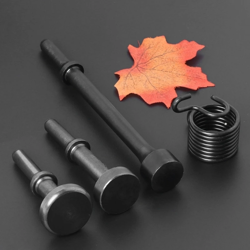 ipiip 4 Pcs Pneumatic Bits Smoothing Pneumatic Rivets Pneumatic for Head with Spring for Hammering