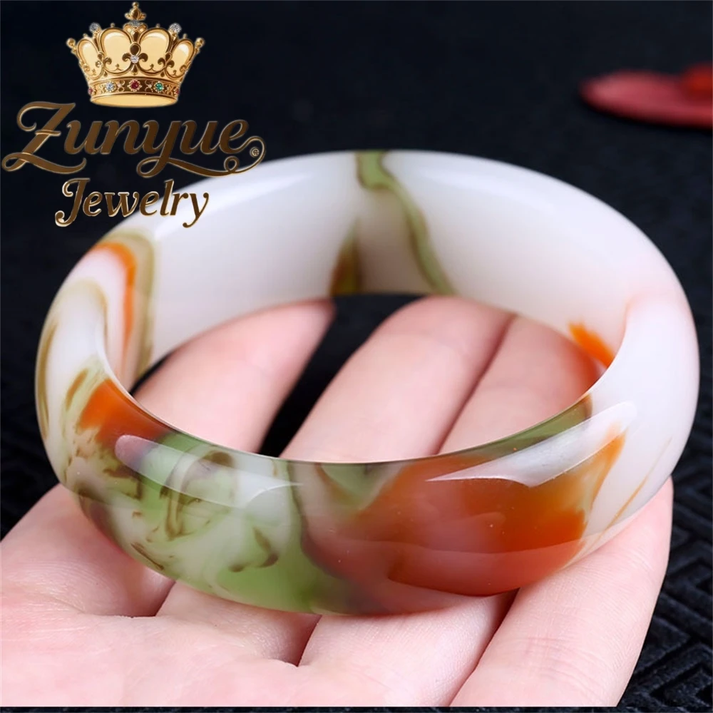 High-End Kip-Bloed Jade Zevenkleurige Jade Armband Handwerk Best Verkopende Mode-sieraden Prachtige Elegante Populaire Gift
