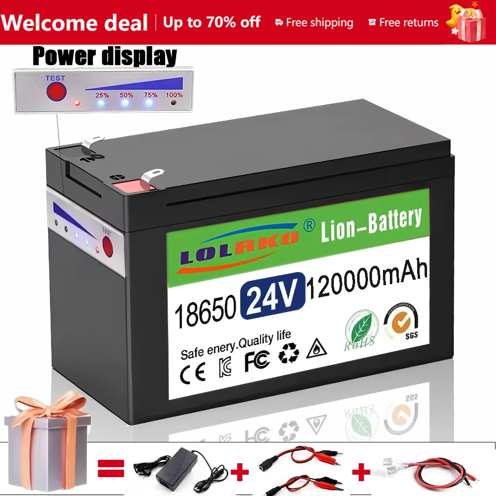 

New 120Ah 12V Lithium LiFePO4 Deep Cycle Battery for Solar,Fish Finder, Power Wheels Lighting Off-Grid Applications Built-in BMS