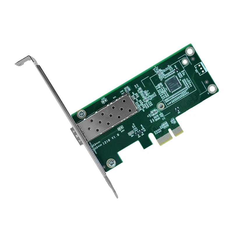 

PCI-E Gigabit Fiber Server Network Card For I210AS Single Optical Port SFP LC Compatible Single/Multimode NIC