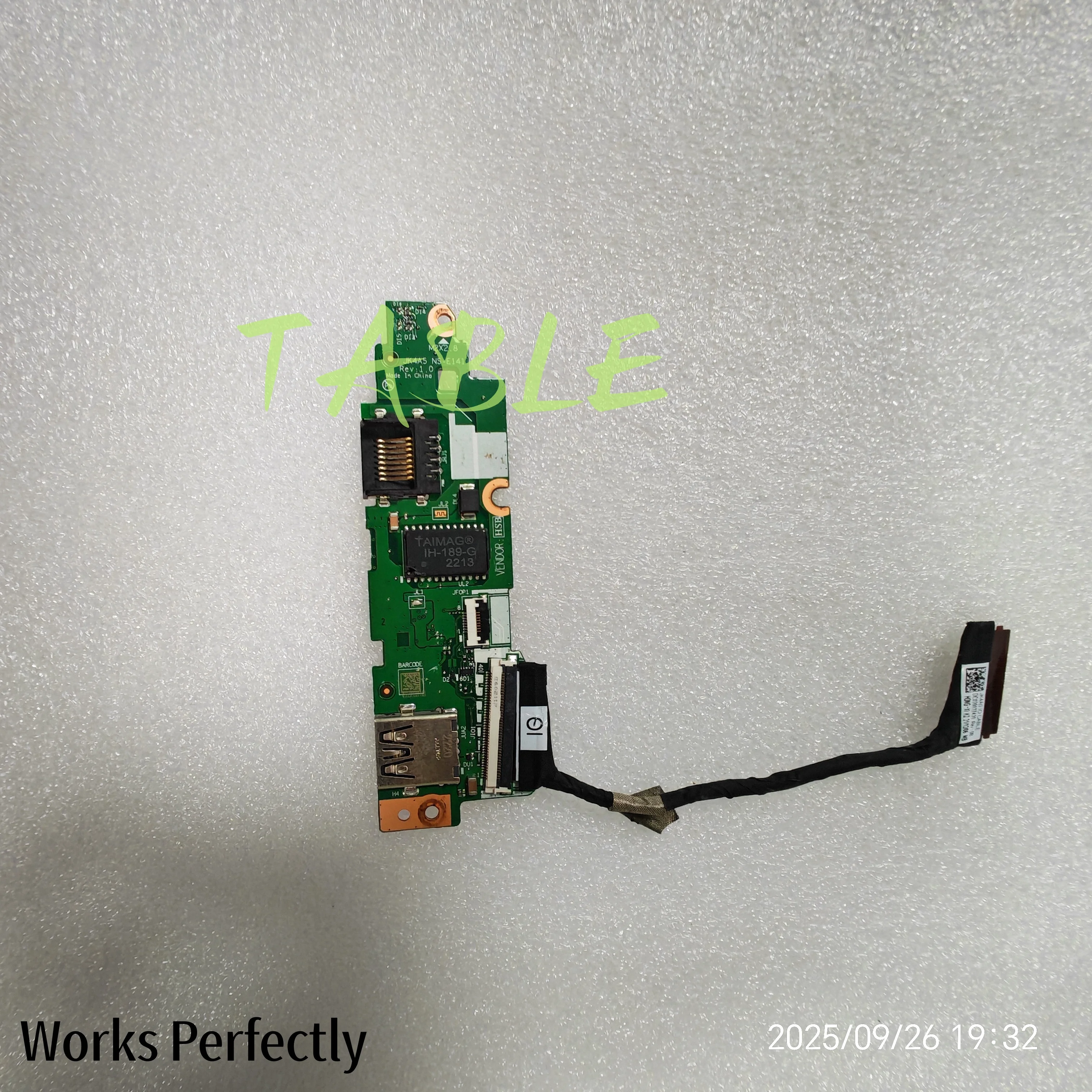 

ДЛЯ LENOVO K14 GEN1 USB WLAN ETHERNET ПЛАТА кнопки питания с кабелем NS-E141 5C51C94234