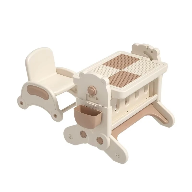 

Modern Design Plastic Building Block Table Set for Children's Bedroom School