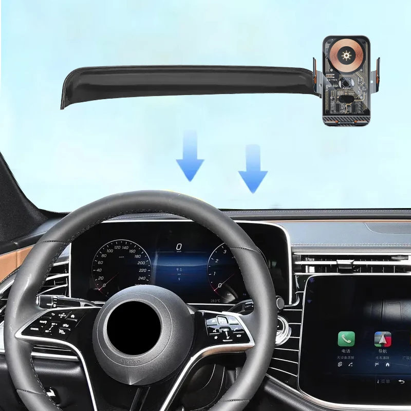

Car Central Control Screen Phone Holder Navigation GPS Mobile Phone Braket Stand For Mercedes Benz E-Class 2024 Accessories