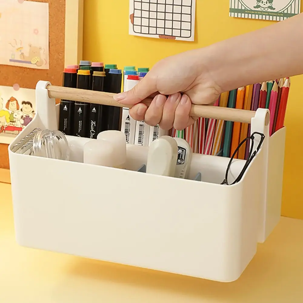 Multi-Purpose Large Capacity Pen Holder Multifunction Plastic Stationery Storage Box Pen Container Students