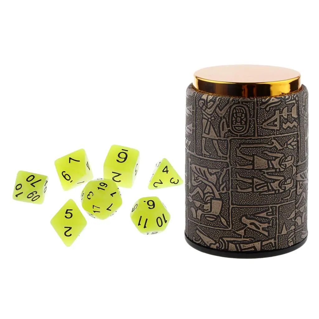 Multi-Sided Digital s Die + Cup สําหรับอุปกรณ์เสริมเกมกระดาน RPG DND