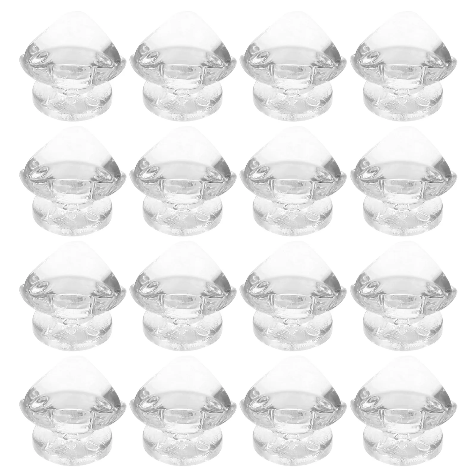 

20Pcs Clear Acrylic Triangle Drawer Pulls Cabinet Handles for Kitchen Wardrobe Dresser Modern Transparent Furniture Hardware