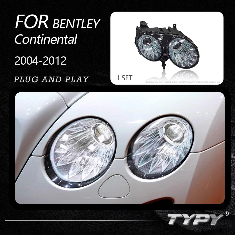 

Автомобильные фары TYPY для Bentley Continental 2004-2012 светодиодный, автомобильные лампы, летающие передние фары, дневные ходовые огни, динамические