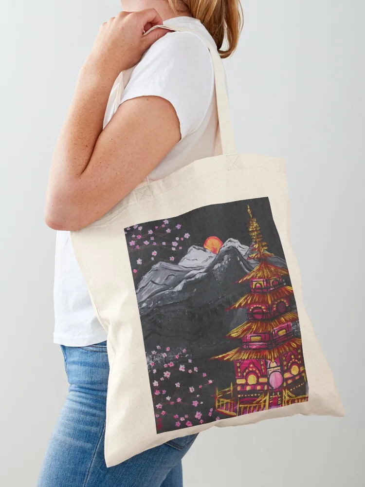 

Sakura Sunrise -YLM_arts Tote Bag large tote bag tote bag canvas cute pouch shopper woman