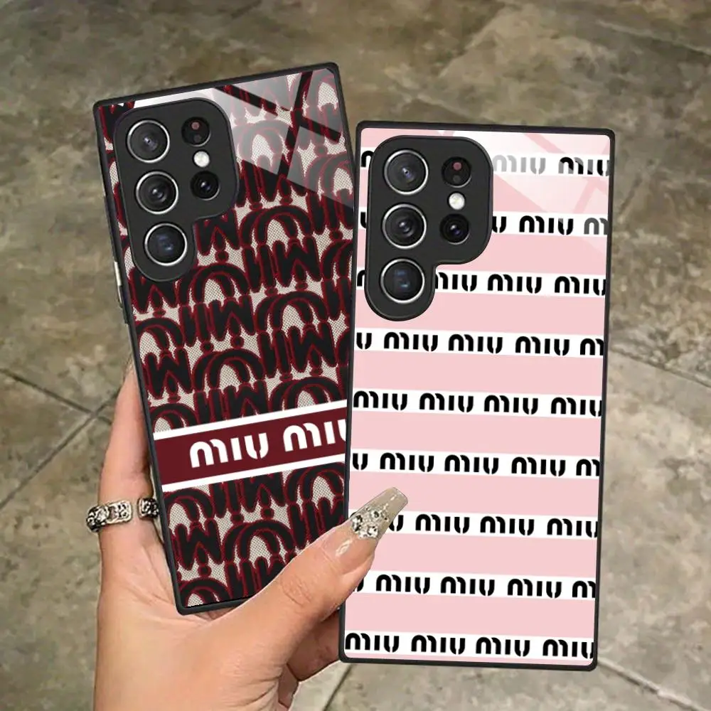 Fashion Cat S-Miu-S Phone Case for Samsung Galaxy S26 S25 S24 S23 S22 S21 S20 Note20 Plus FE Ultra Glass Protective Cover