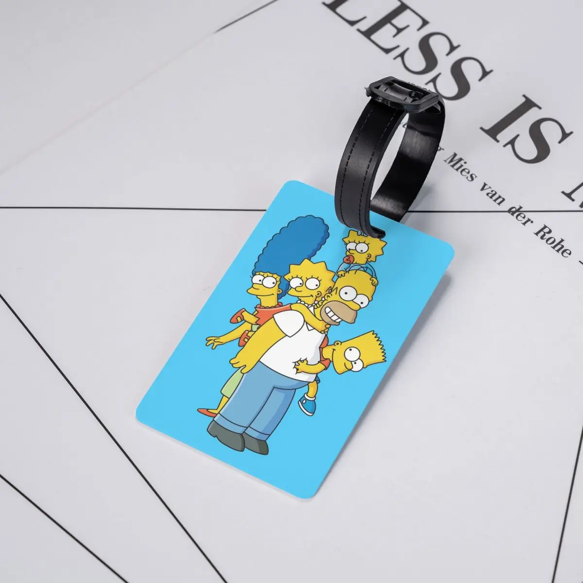علامة الأمتعة المخصصة The Simpsons Bart لحقائب السفر التلفزيونية وغطاء الخصوصية وبطاقة الهوية