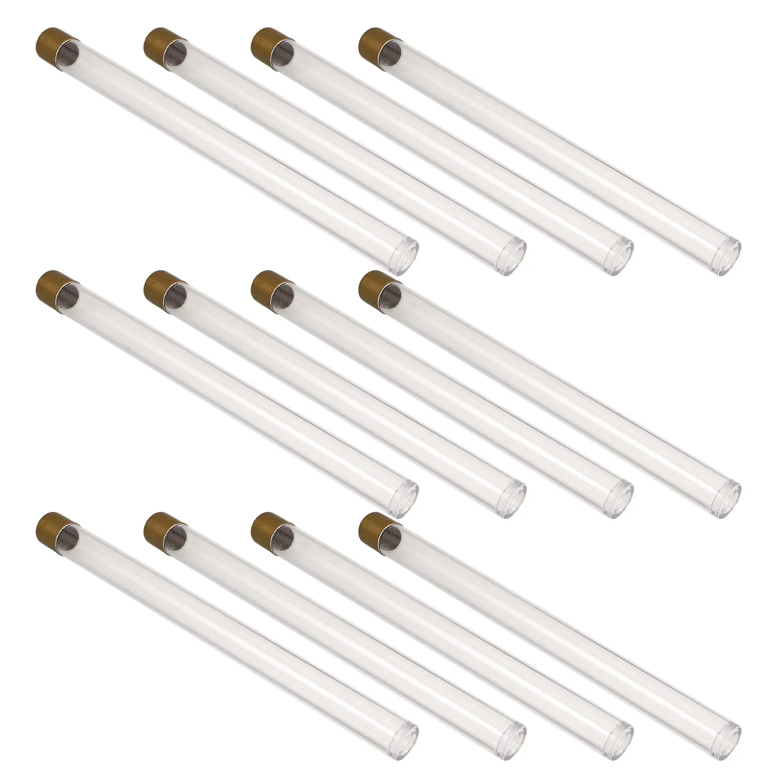 12Pcs Acrylic Incense Sticks Tube Holder Clear Airtight Seal Travel Portable Incense Storage Container Stick Organizer 9.2 X