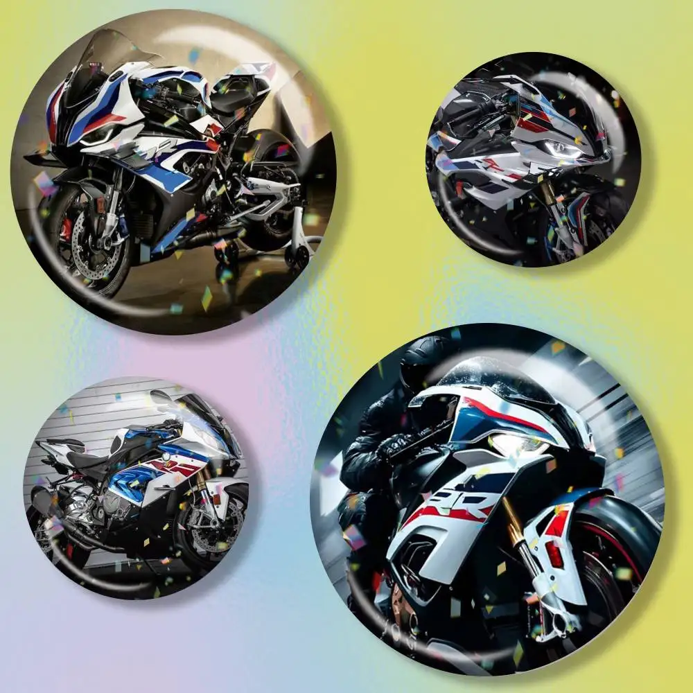 Motorcycle-B-M-R 1250 GS- S 1000 RR-W  Brooch Metal Badge Brooch, Fashion Decorative Pins for Hat Bag Clothing Decoration Gift