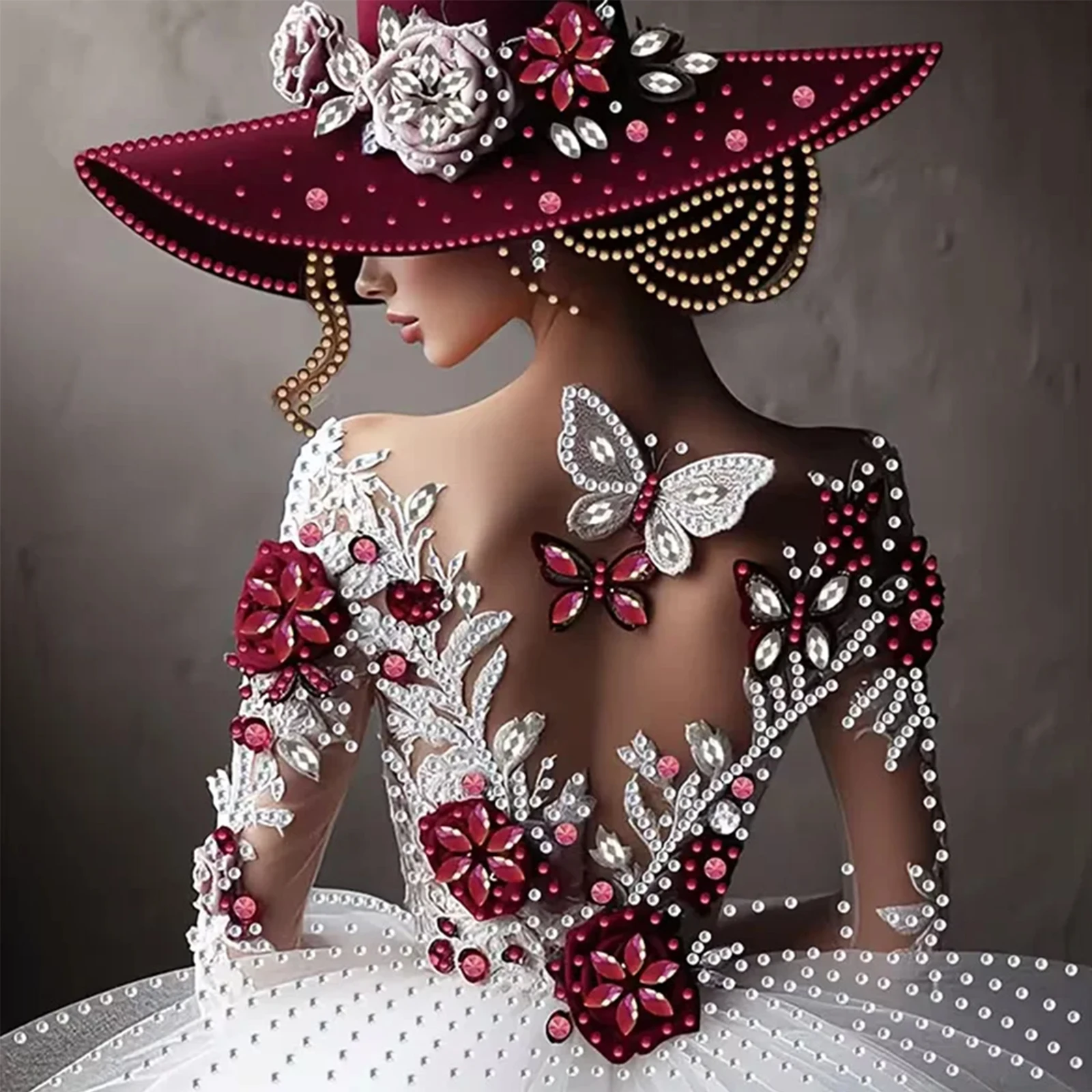 

Back View Special Shaped 5D DIY Partial Drill Diamond Dots Paintings for Adults DIY Gift Home Decor Crystal Diamond Art 30x30cm