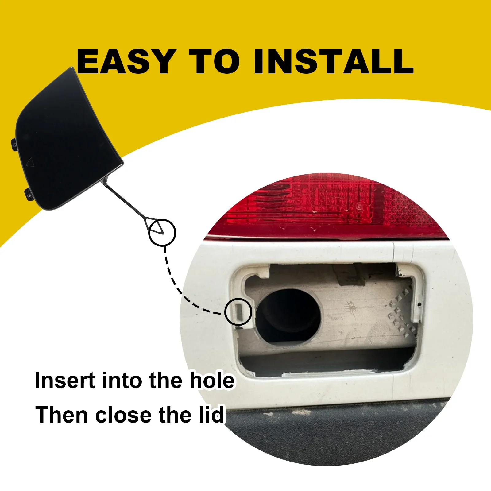 Osłona haka holowniczego przedniego zderzaka do Mercedes Benz GLA W156 X156 Facelift 2017-2020 z standardowym pakietem wyposażenia