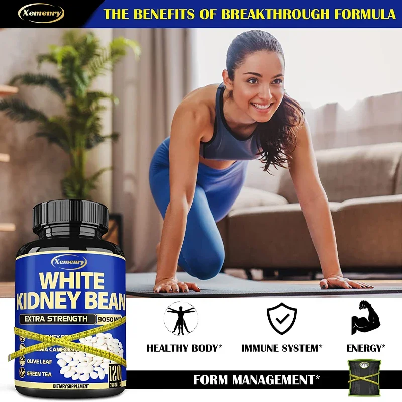 Natural White Kidney Bean Capsules - Weight Management Supplement, Body Shaping