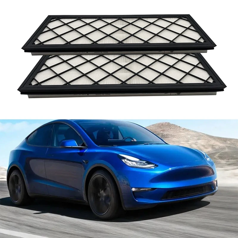 Car With Tool Kit Activated Carbon Car Air Conditioning Filter+Air Conditioning Gridr For Tesla Model Y 2021 2022 2023