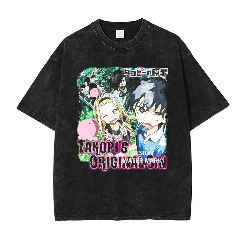 Takopis Original Sin T Shirt Takopii Kuze Shizuka Anime Vintage