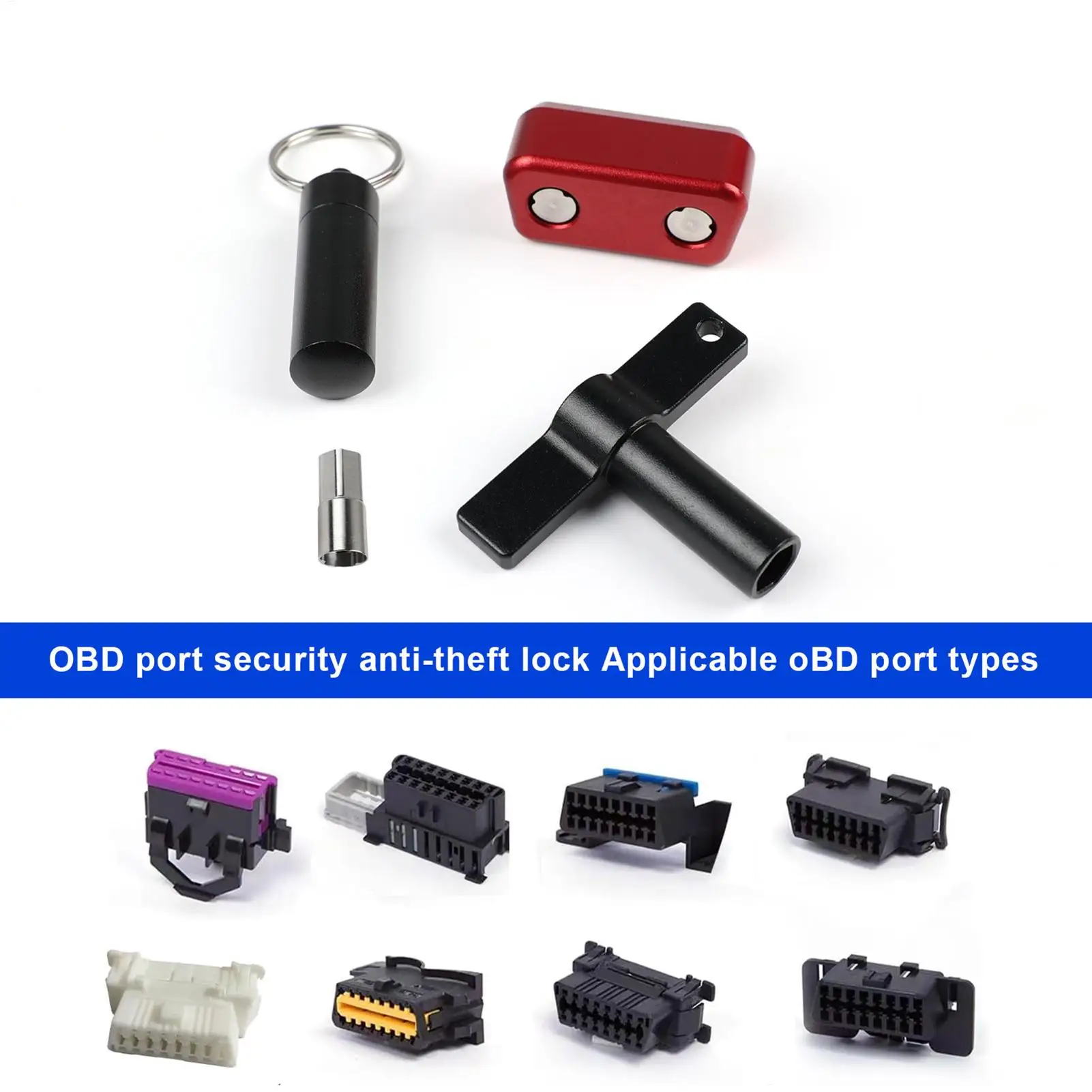 OBD II OBD 2 Port Security Anti-theft Lock Kit For 1996-Up Vehicles Block Access To OBD Connector Auto Anti Theft Accessories