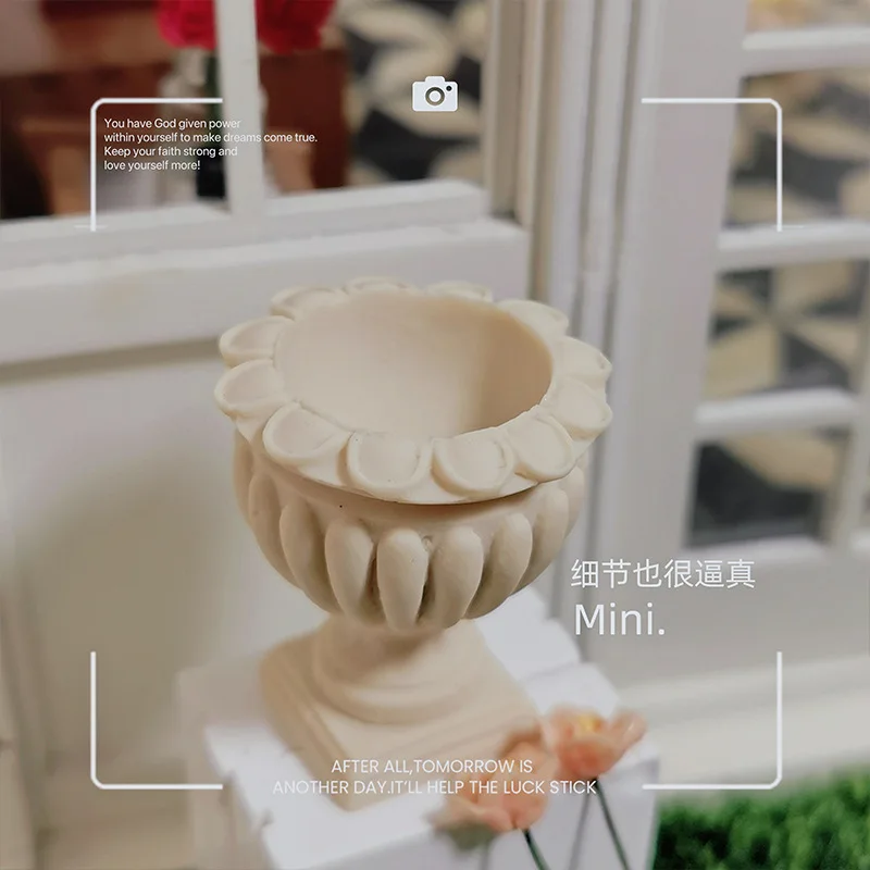 1:12 ドールハウスアクセサリー Diy ミニチュアモデル置物シミュレーションローマ柱植木鉢ドールハウスクリエイティブ装飾おもちゃ