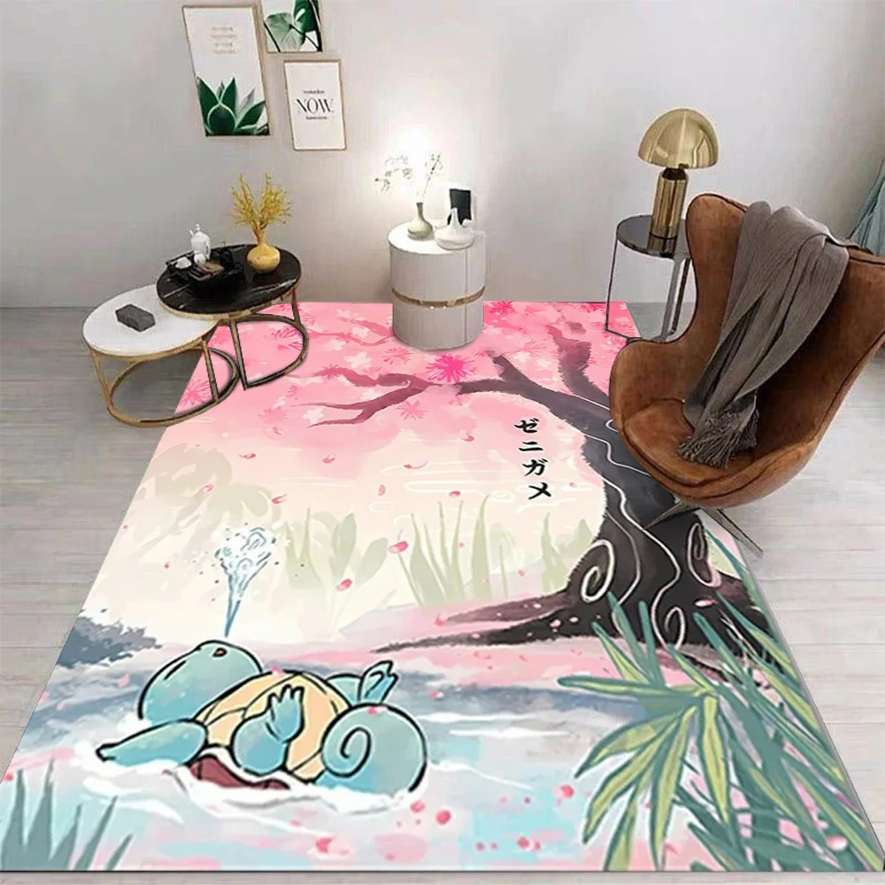 

MINISO Pokemon Cartoon Rayquaza Charizard Anime Carpet Game Non-slip Soft Floor Mat Living Room Bedroom Home Decoration MINISO