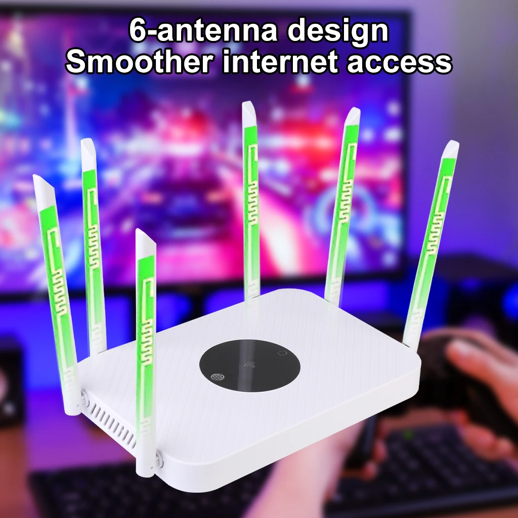 واي فاي الألياف النطاق العريض راوتر لاسلكي غير محدود 6-هوائي Wifi6 اللاسلكية تغطية المنزل كله راوتر عالية السرعة جيجابت جدار الملك